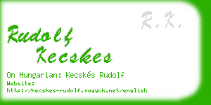 rudolf kecskes business card