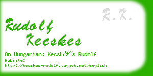 rudolf kecskes business card